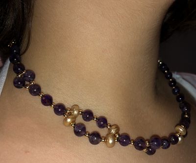 CONSUELO - Amatista, Perla, Oro -