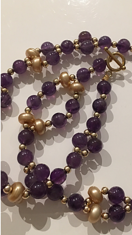 CONSUELO - Amatista, Perla, Oro -