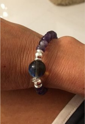 INTUICIÓN - Amatista, Piedra Luna y plata