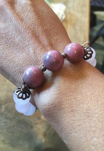 AMOR - Rodonita y Cuarzo Rosa -