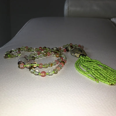 FLUIR - Strawberry Qarts, Cuarzo Rosa, Jaspe Verde (Gurú) -
