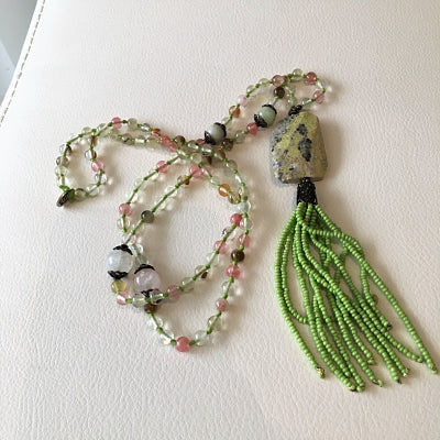 FLUIR - Strawberry Qarts, Cuarzo Rosa, Jaspe Verde (Gurú) -